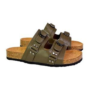 London Womens/Ladies Evan Slip-on Flat Sandals / Tan